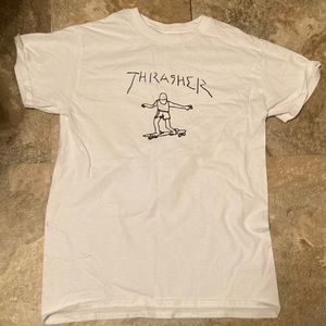 Thrasher white tee with funny cool design